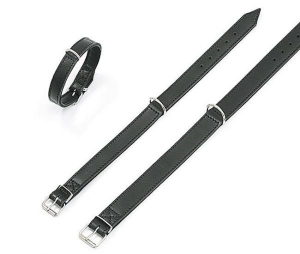 Karlie RONDO Halsband genht - Schwarz - 22 mm, 37 cm