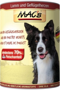 Macs Dog Lamm-Gefl.herz  400gD